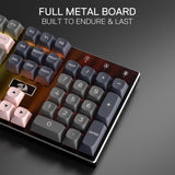 Redragon K556 RGB LED Backlit Wired Mechanical Gaming Keyboard, Aluminum Base, 104 Standard Key, Red Switches