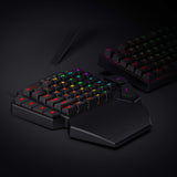 Redragon K585 DITI One-Handed RGB Mechanical Gaming Keyboard, Type-C Wired Professional Gaming Keypad with 7 Onboard Macro Keys, Detachable Wrist Rest, Linear Red Switch, 42 Keys